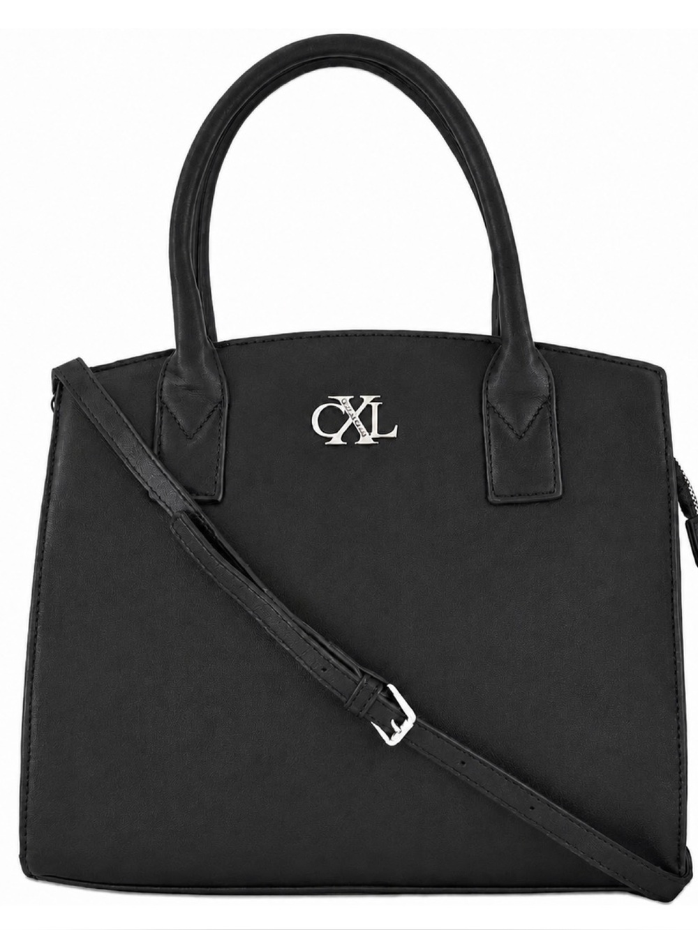 Christian Lacroix black vegan leather satchel